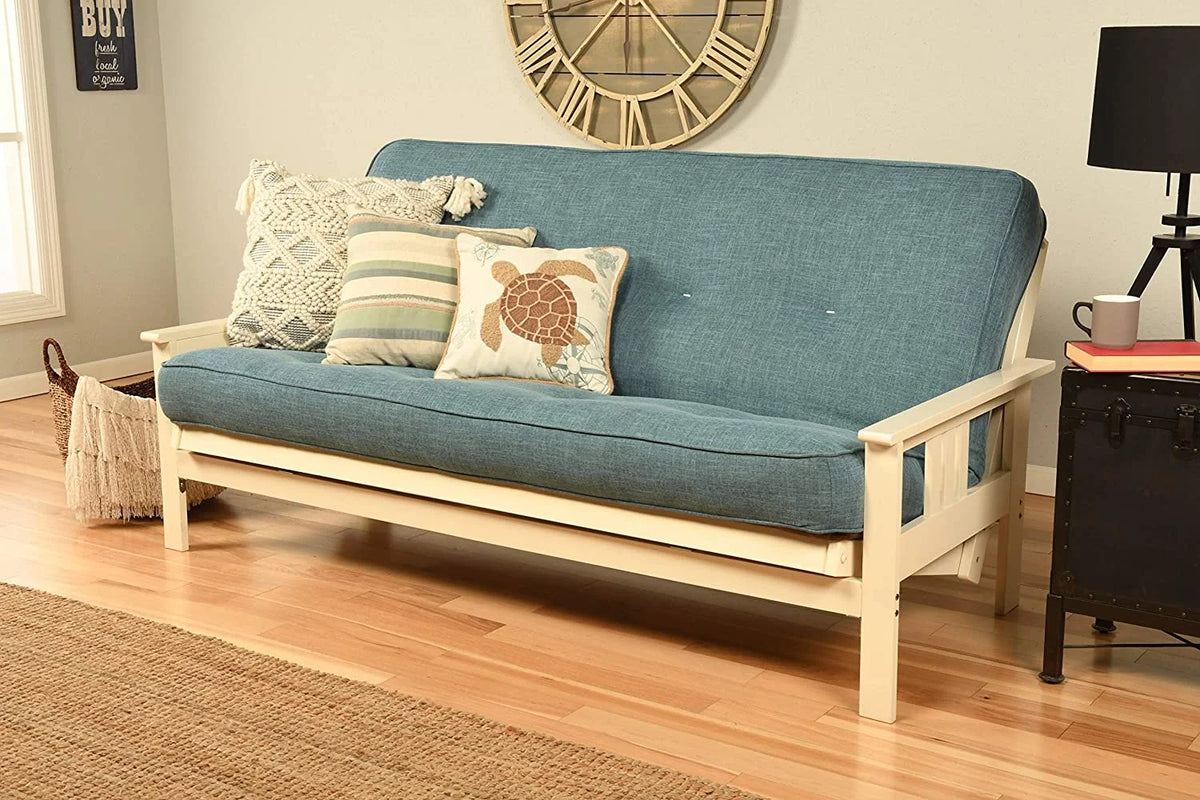 Full Size Linen Aqua Futon Mattress I2989
