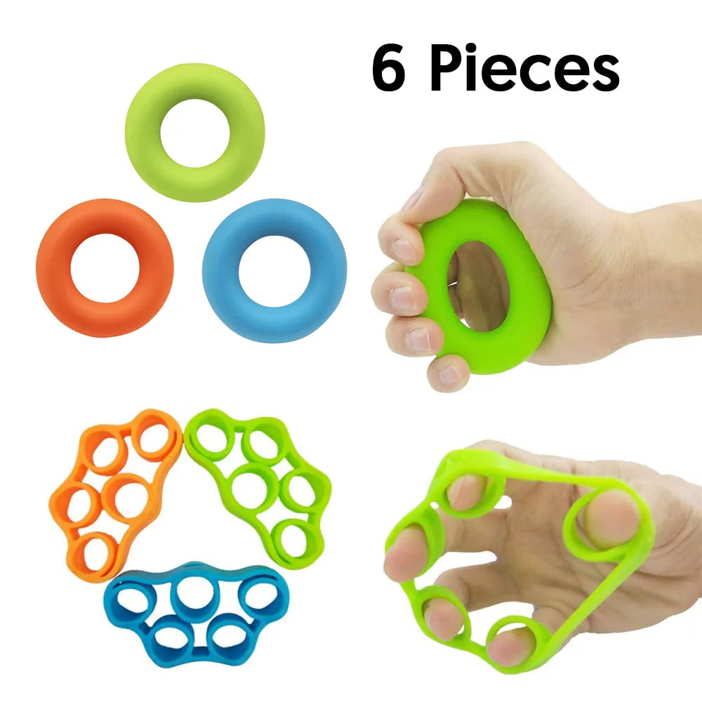 Hand Grip Strengthener Finger Exerciser Set of 6 D780