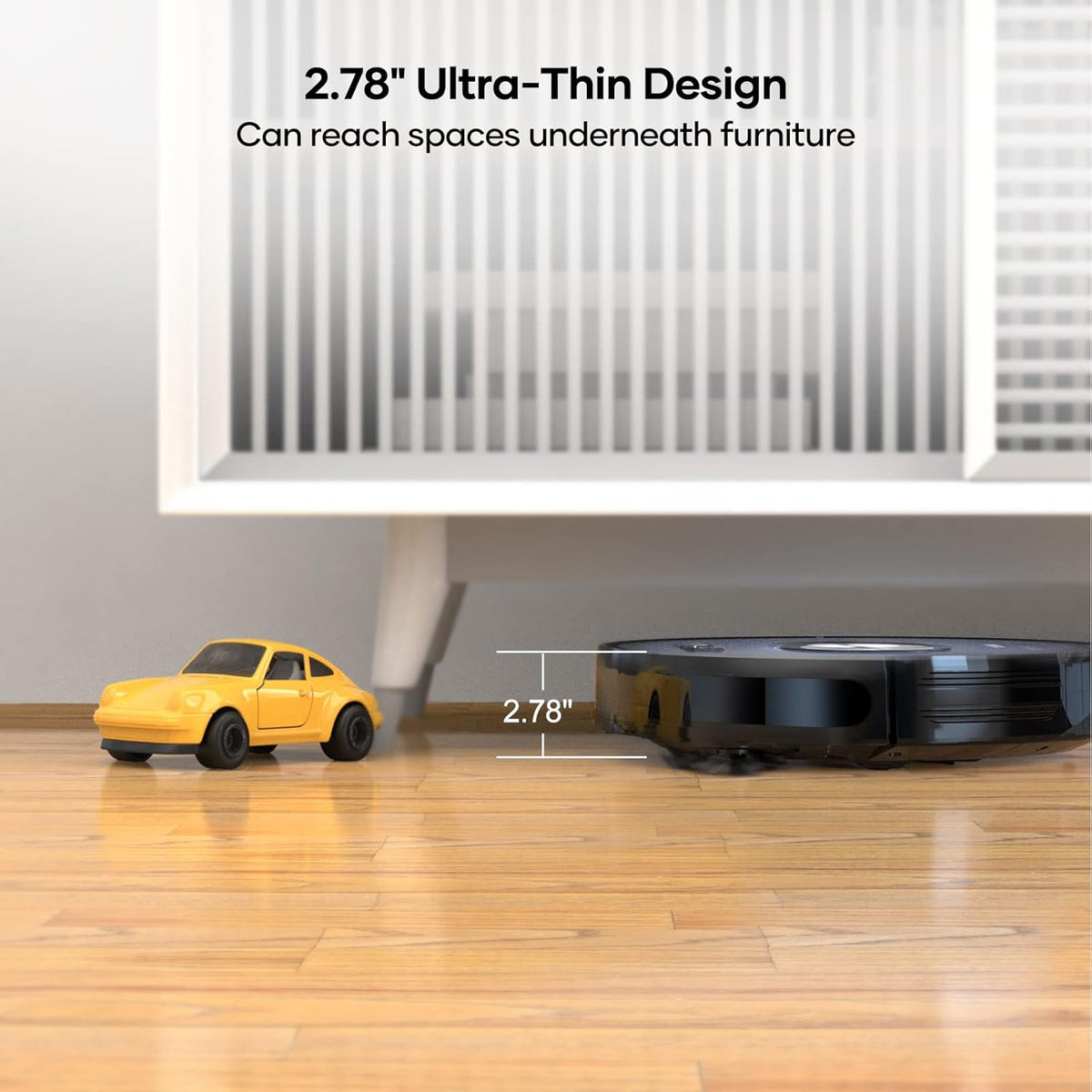 Robot Vacuum Cleaner, 2500Pa Suction, Mopping, App Control, Ultra-Slim T112998