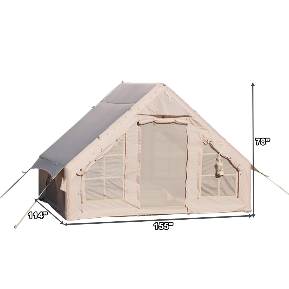 Inflatable Waterproof Windproof Oxford Camping Tent with Electric Pump L202