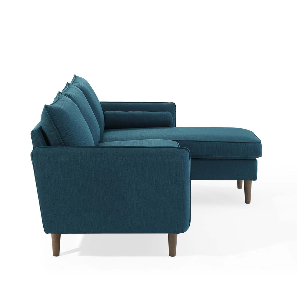 Navy Blue Fabric Sectional Sofa Set Z524752