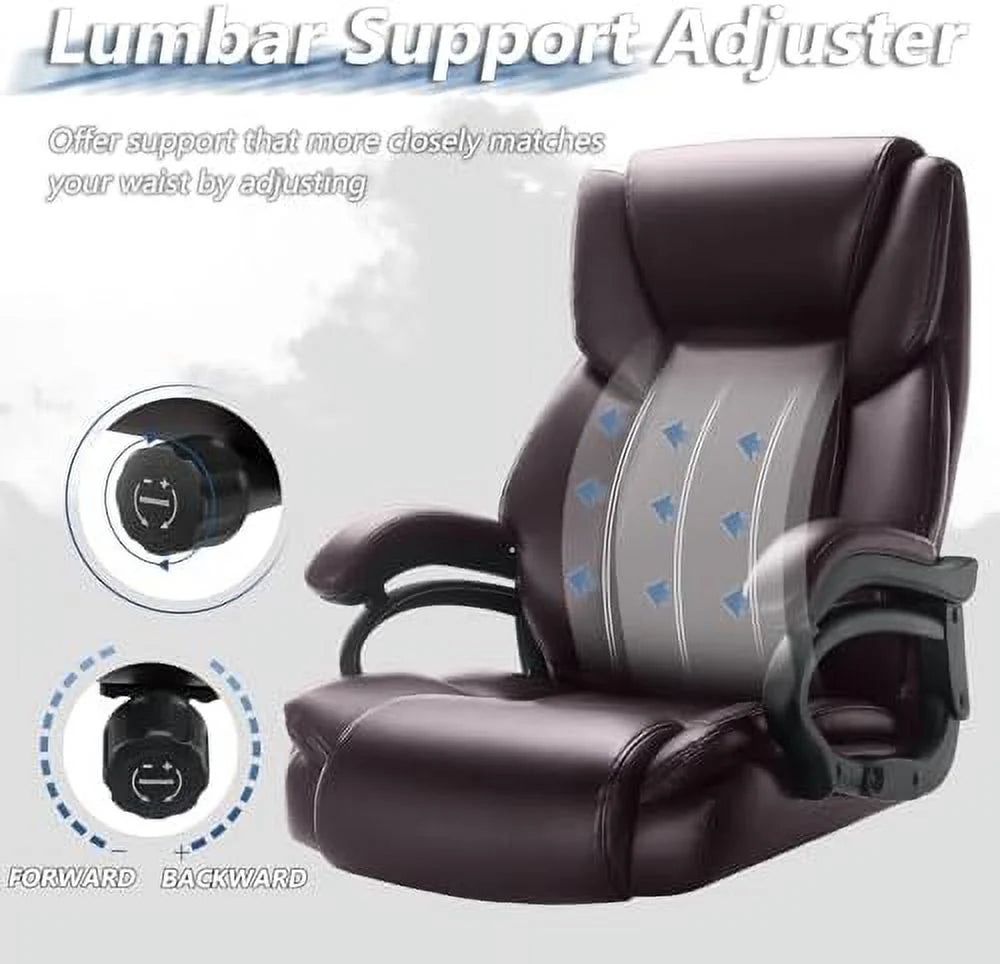 Big and Tall 500lbs Adjustable Lumbar High Back Executive Office Chair X8912
