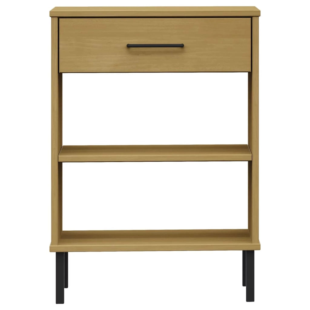 Pine Wood Console Cabinet with Drawer and Shelves D813028