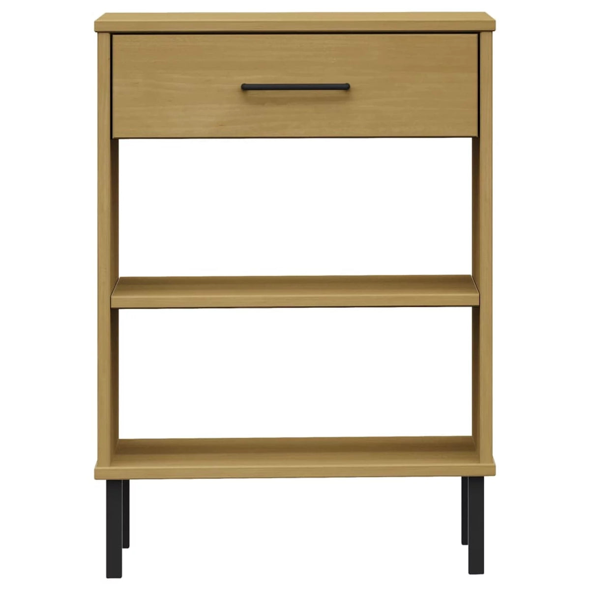 Pine Wood Console Cabinet with Drawer and Shelves D813028