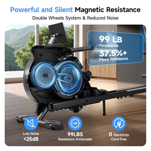 350 LB Capacity 16-Level Magnetic Foldable Rowing Machine S6762