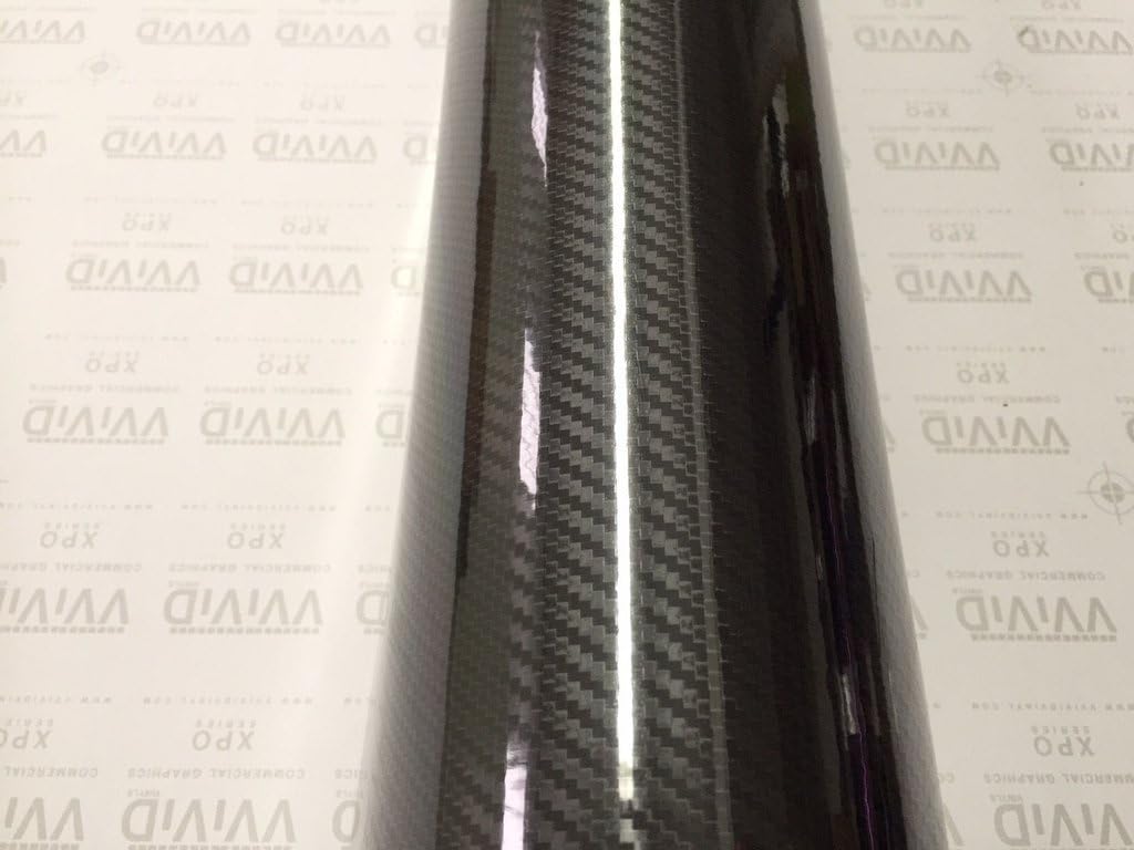 High Gloss Black Carbon Fiber Vinyl Wrap Film 3ft x 5ft Pack of 2 E480