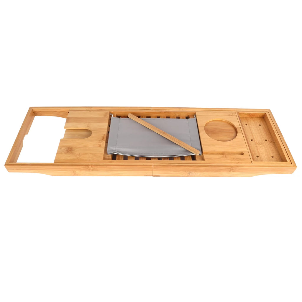 Bamboo Bathtub Caddy Tray with Expandable Sides T190240