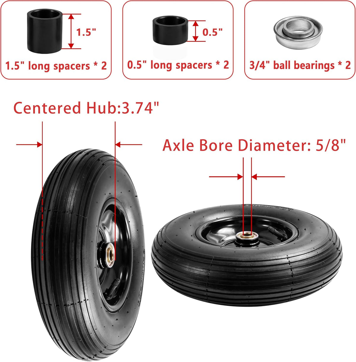 4.00-6 Tire and Wheel 2 Pack K828799