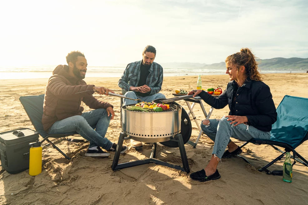 Portable Charcoal Grill with Stand, Shelter, Carry Case, Tools, Grill Pack, Starters T965849