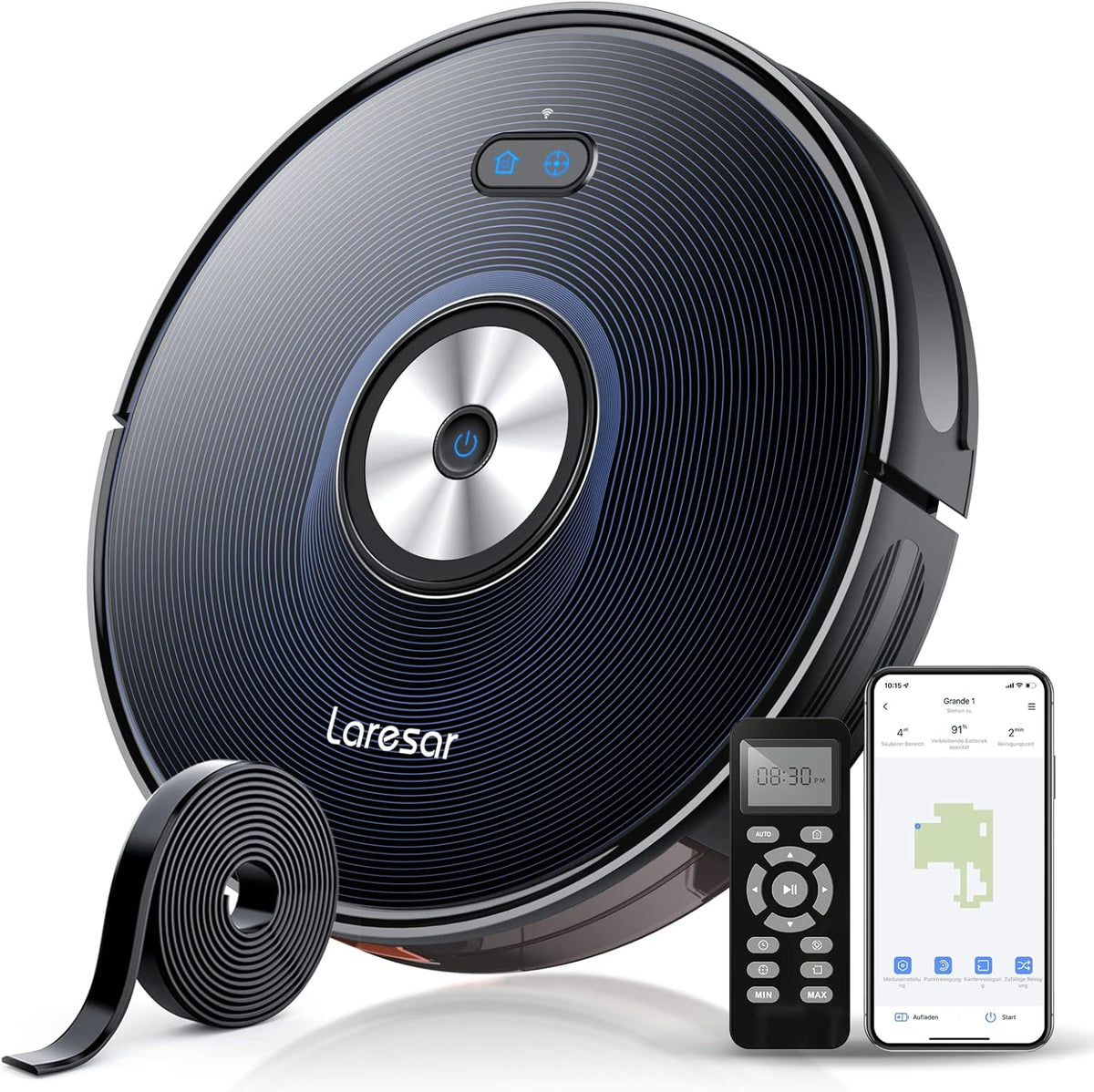 Robot Vacuum Cleaner, 2500Pa Suction, Mopping, App Control, Ultra-Slim T112998