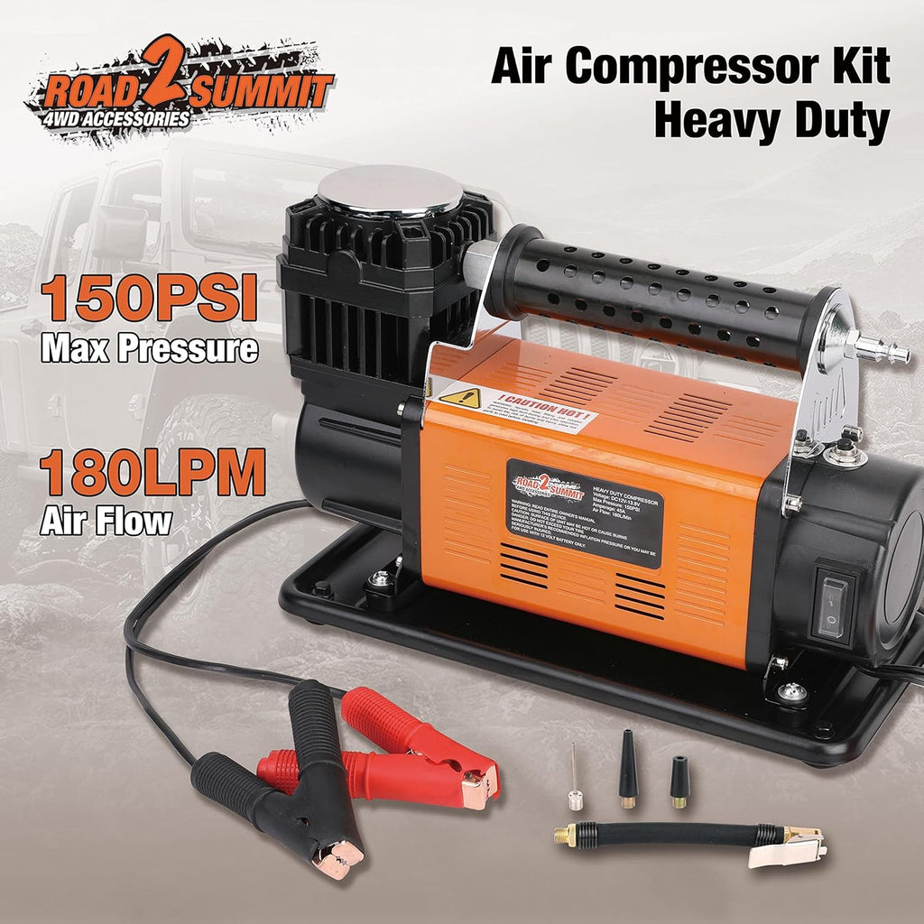 Heavy Duty Portable 12V Air Compressor Kit, Max 150PSI O6660