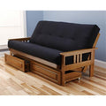 Black Suede Mattress with Storage Drawers O148