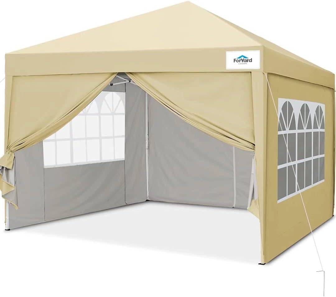 10'x10' Pop Up Canopy Tent with Sidewalls A51855