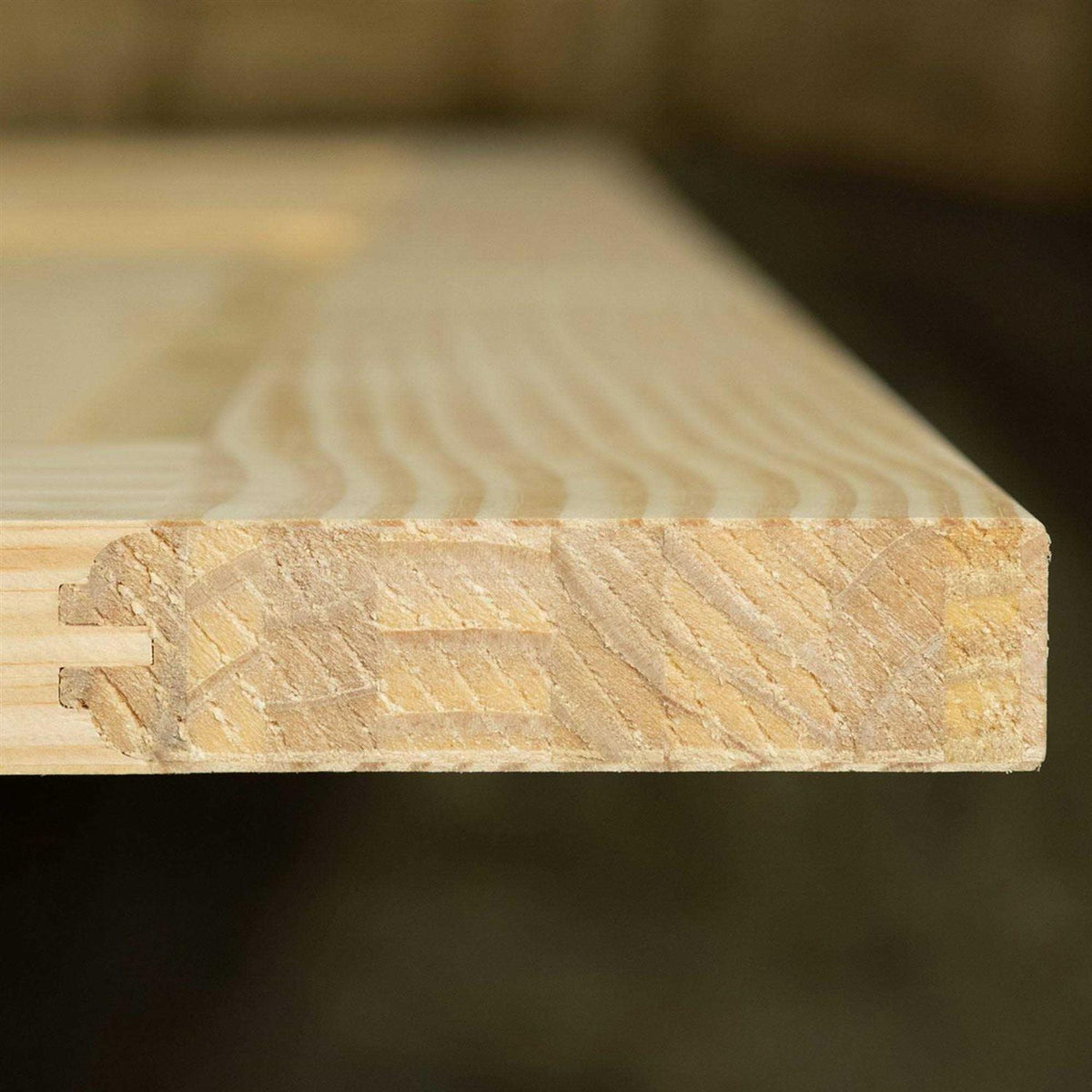Solid Wood Louvered Slab Door L740