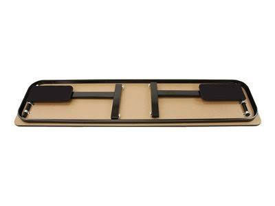 Rectangular Folding Table Black Granite Black Base D151992