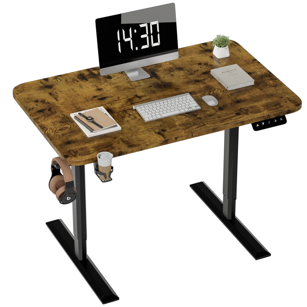 Electric Height Adjustable 43 inch Standing Desk White V8991
