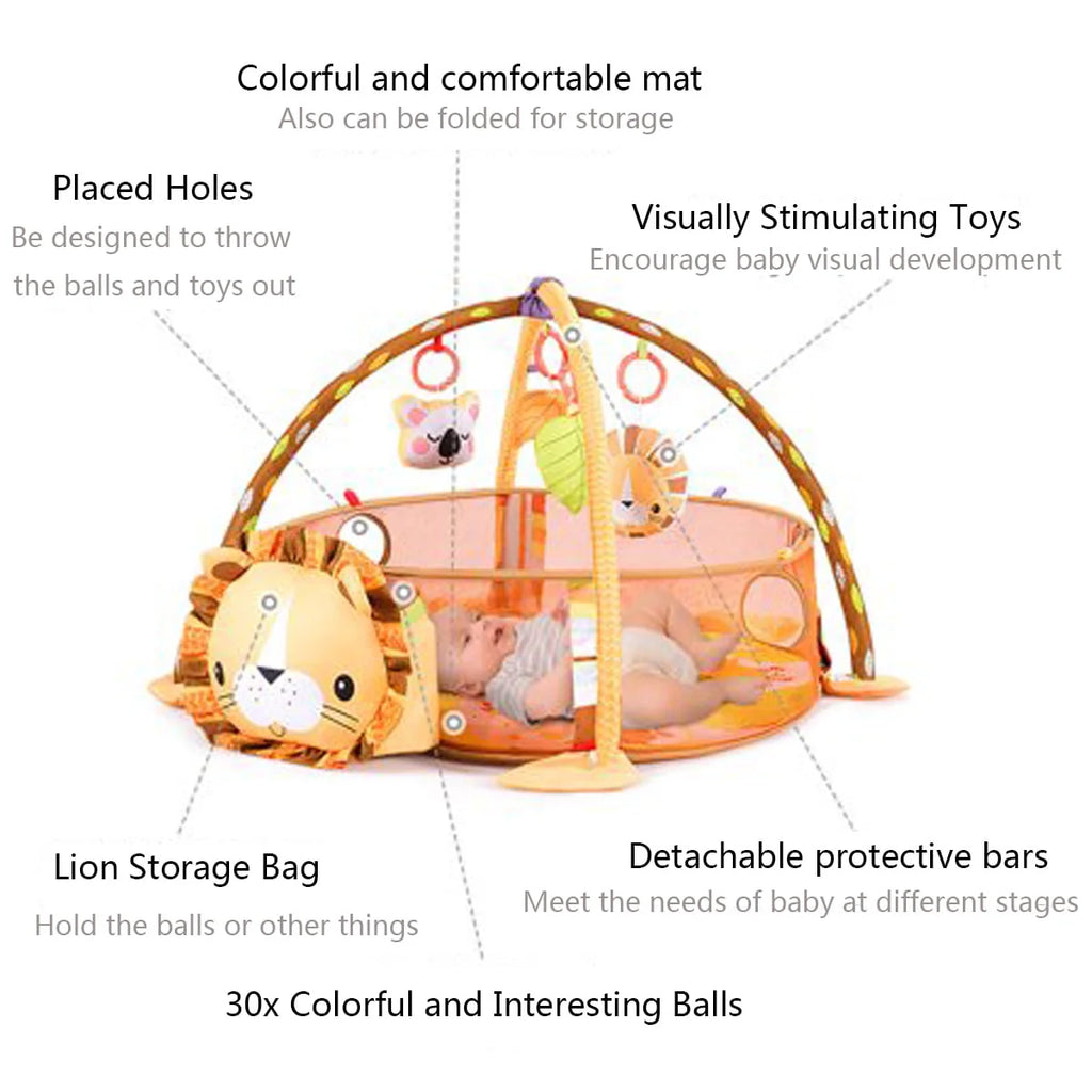 3 in 1 Baby Gym Play Mat with Ocean Ball A990950