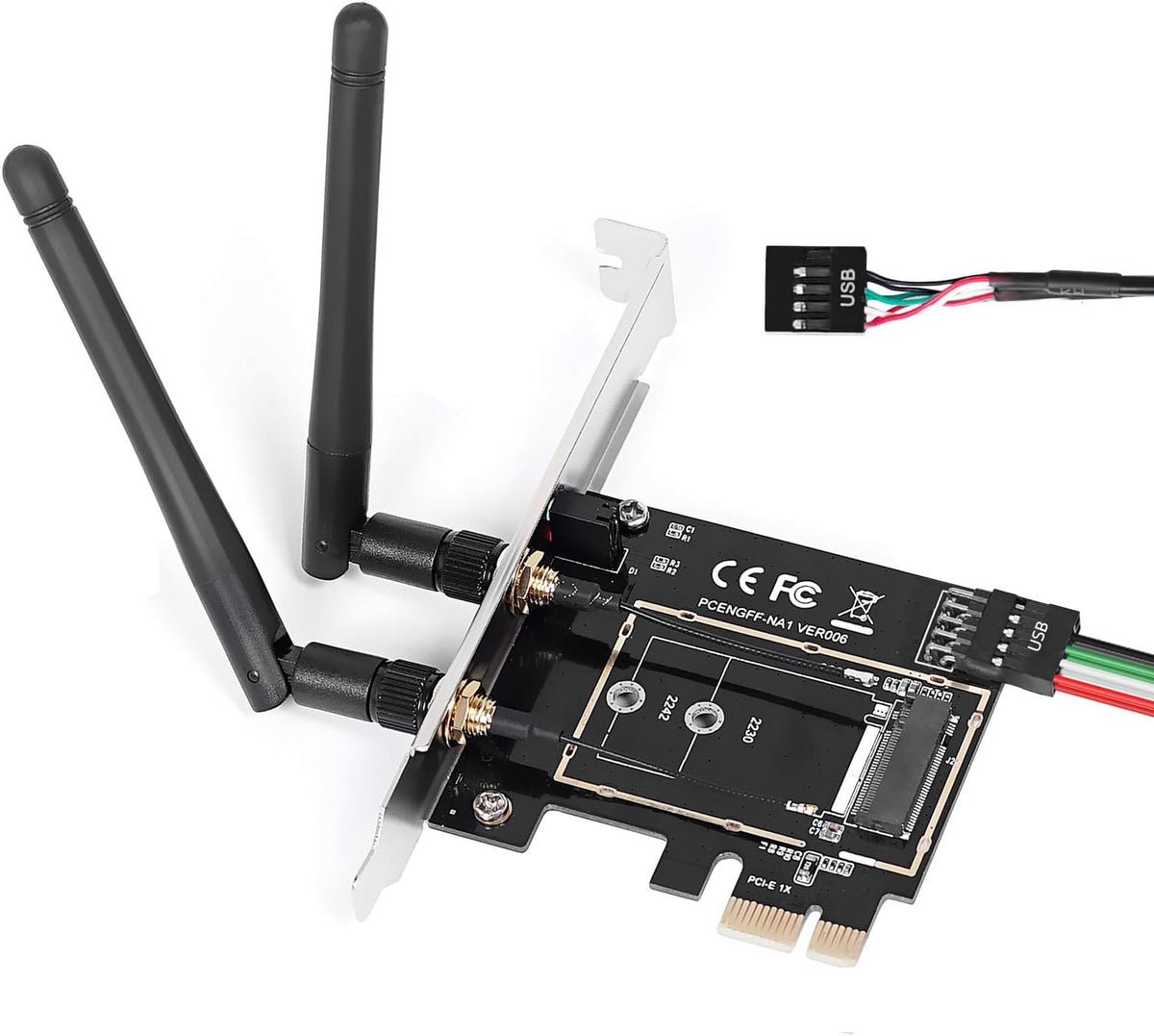 M.2 SSD to PCIe 3.0 X4 Adapter Card with Low Profile Bracket R4933