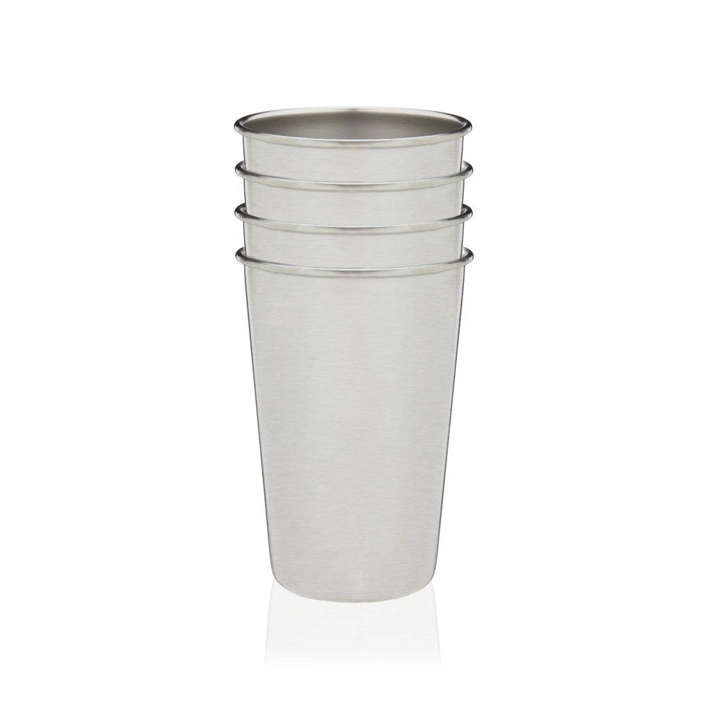 Stainless Steel Pint Glasses 16 Oz Set of 4 B556760