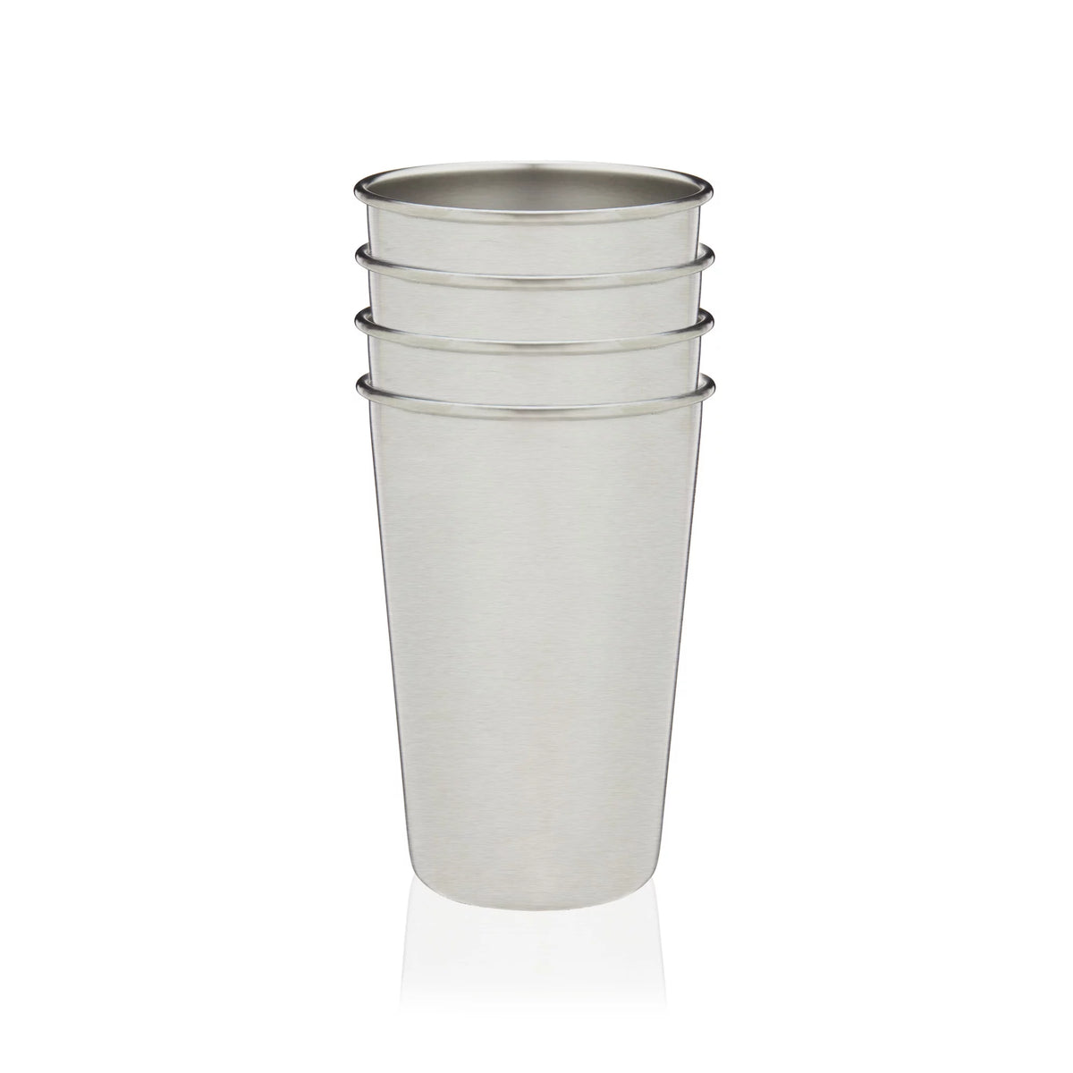 Stainless Steel Pint Glasses 16 Oz Set of 4 B556760
