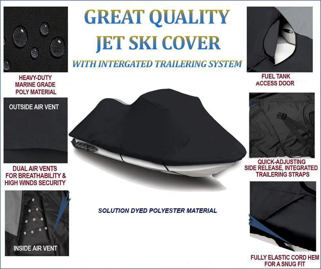Black Jet Ski PWC Watercraft Cover W83051