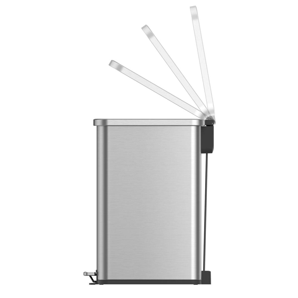 13.2 Gallon Stainless Steel Slim Step Trash Can O2385