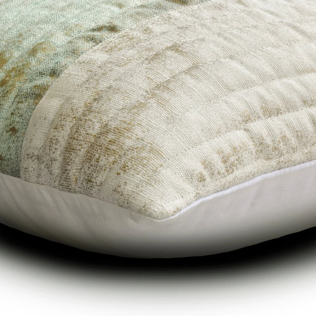 Blue & White Velvet Quilted Throw Pillow Cases, Pack of 2, 24x24 inch H39881