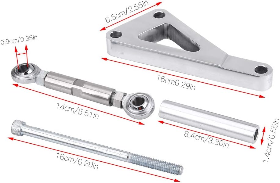 Polished Aluminum Alloy Alternator Bracket Kit, Pack of 2 B1659