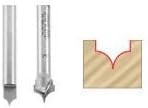 Carbide Tipped Roundover Cutting 19/64 Radius x 19/32 Dia x 1/2, Pack of 2 X129317