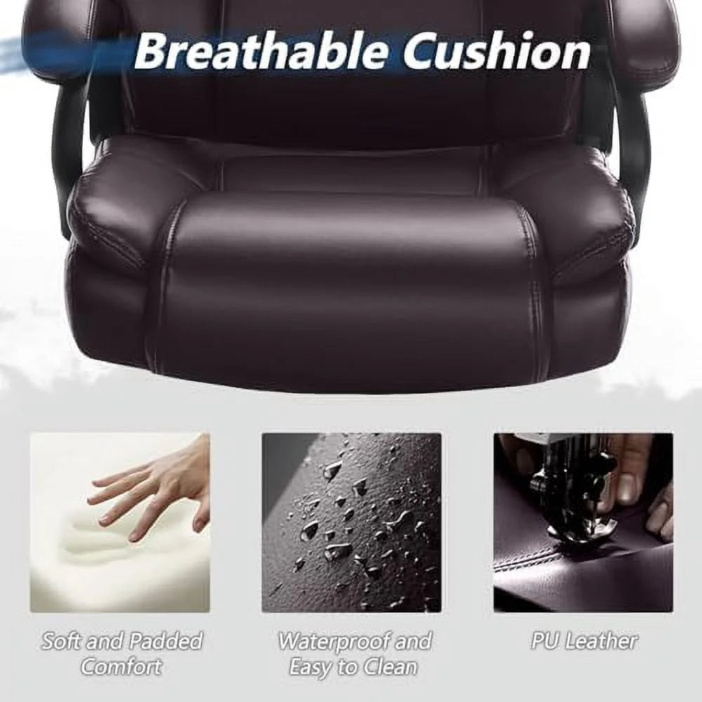 Big and Tall 500lbs Adjustable Lumbar High Back Executive Office Chair X8912
