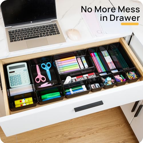 72 PCS Clear Plastic Drawer Organizers Set B71356