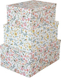 Summer Bouquet Set of 3 Paperboard Nesting Boxes H39821