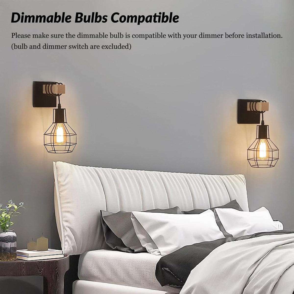 Black Wall Sconces Set of 2 I676