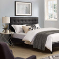 King and California King Black Faux Leather Upholstered Headboard Z3235