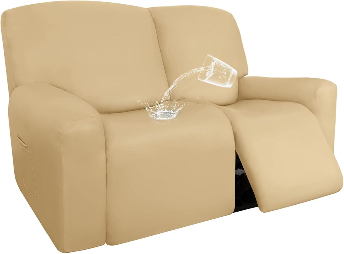 Navy 6 Pieces Stretch Recliner Loveseat Slipcovers G544563
