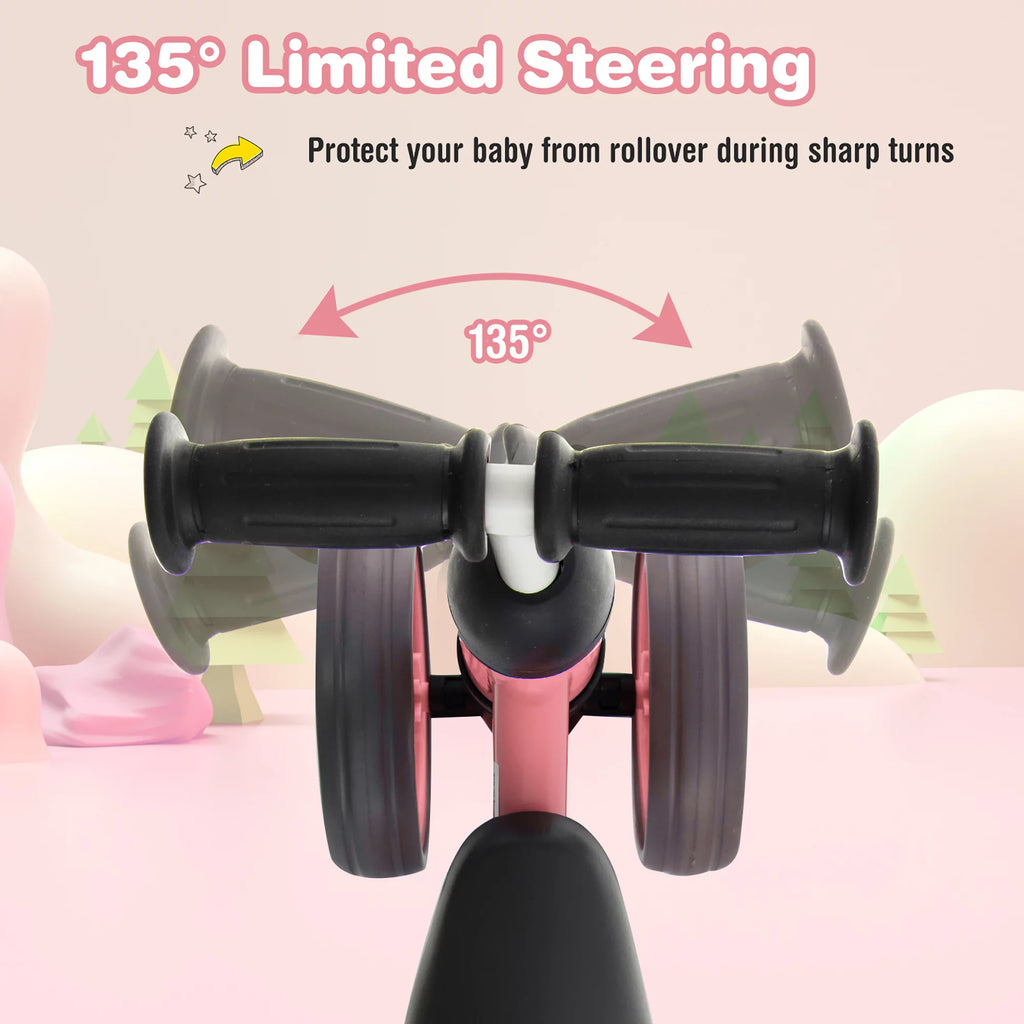 Pink 4 Wheels Baby Balance Bike U3481