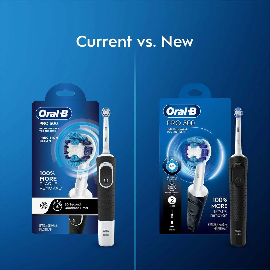 Electric Toothbrush with Brush Head, Rechargeable, Black B8985