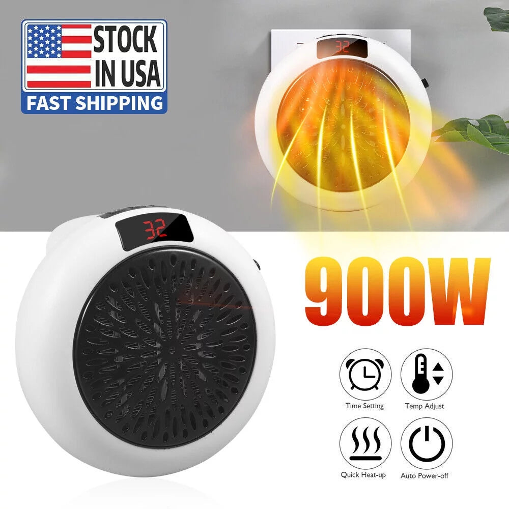 900W Plug-in Electric Heater Fan with Remote Timer F813