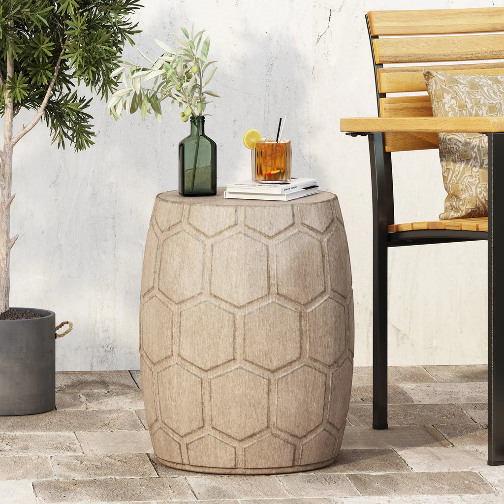 Lightweight Concrete Outdoor Side Table J1077