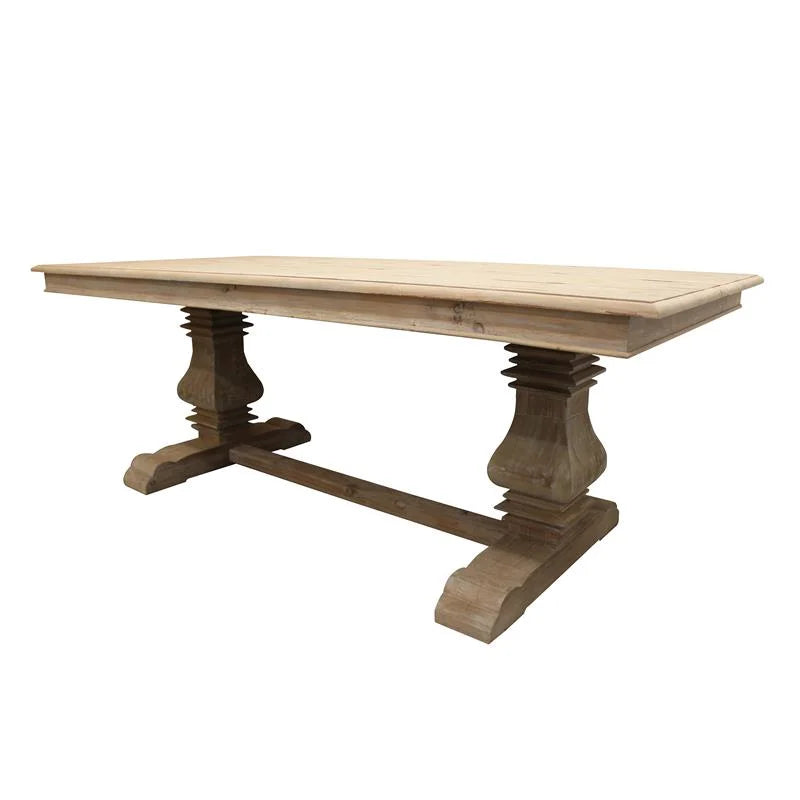 Solid Wood Rectangular Dining Table in Gray Z24089