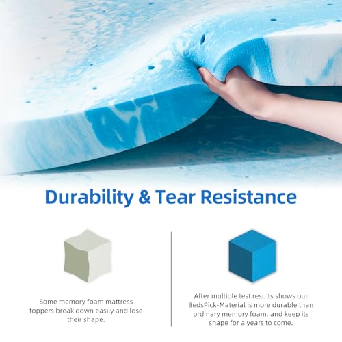 3 Inch Gel Infused Memory Foam Mattress Topper Twin Size S200