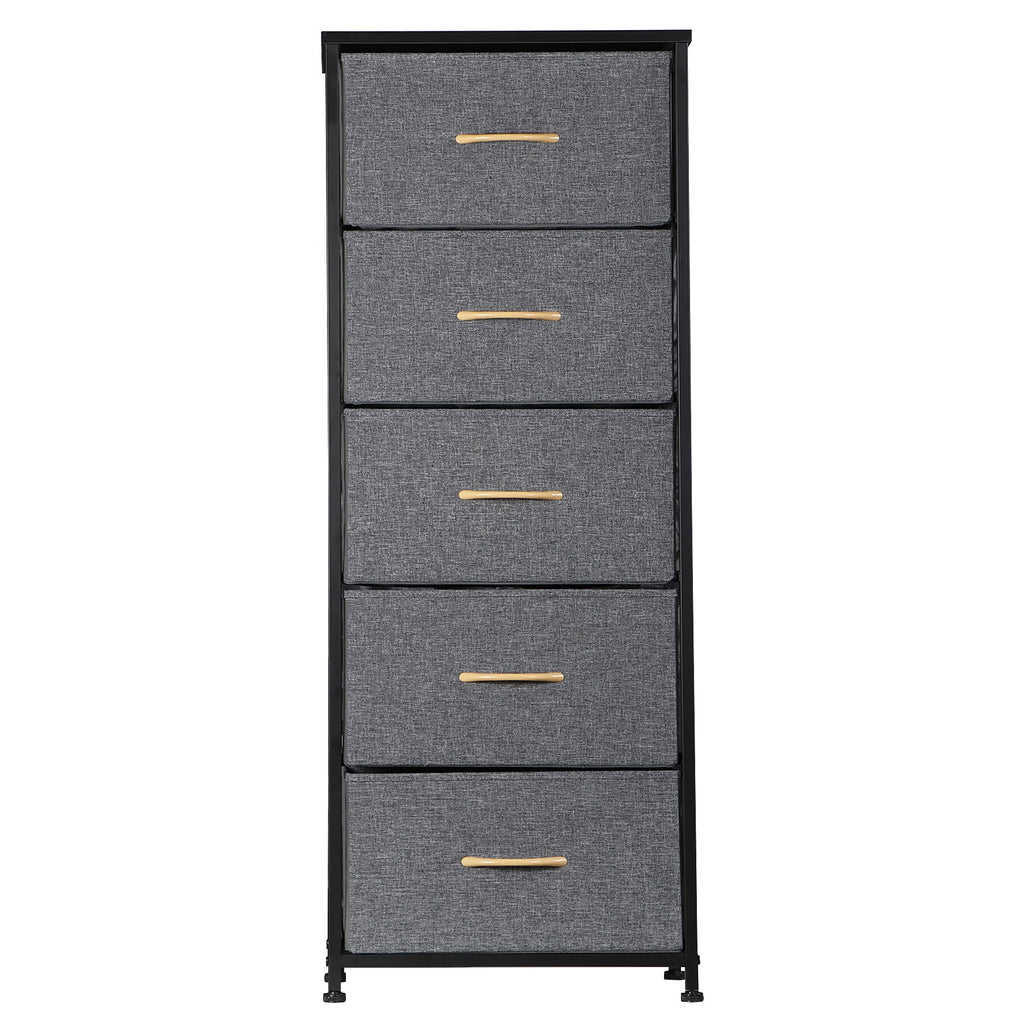 Black Metal Frame 5 Drawer Dresser Storage Tower F241271
