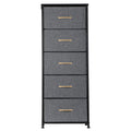 Black Metal Frame 5 Drawer Dresser Storage Tower F241271