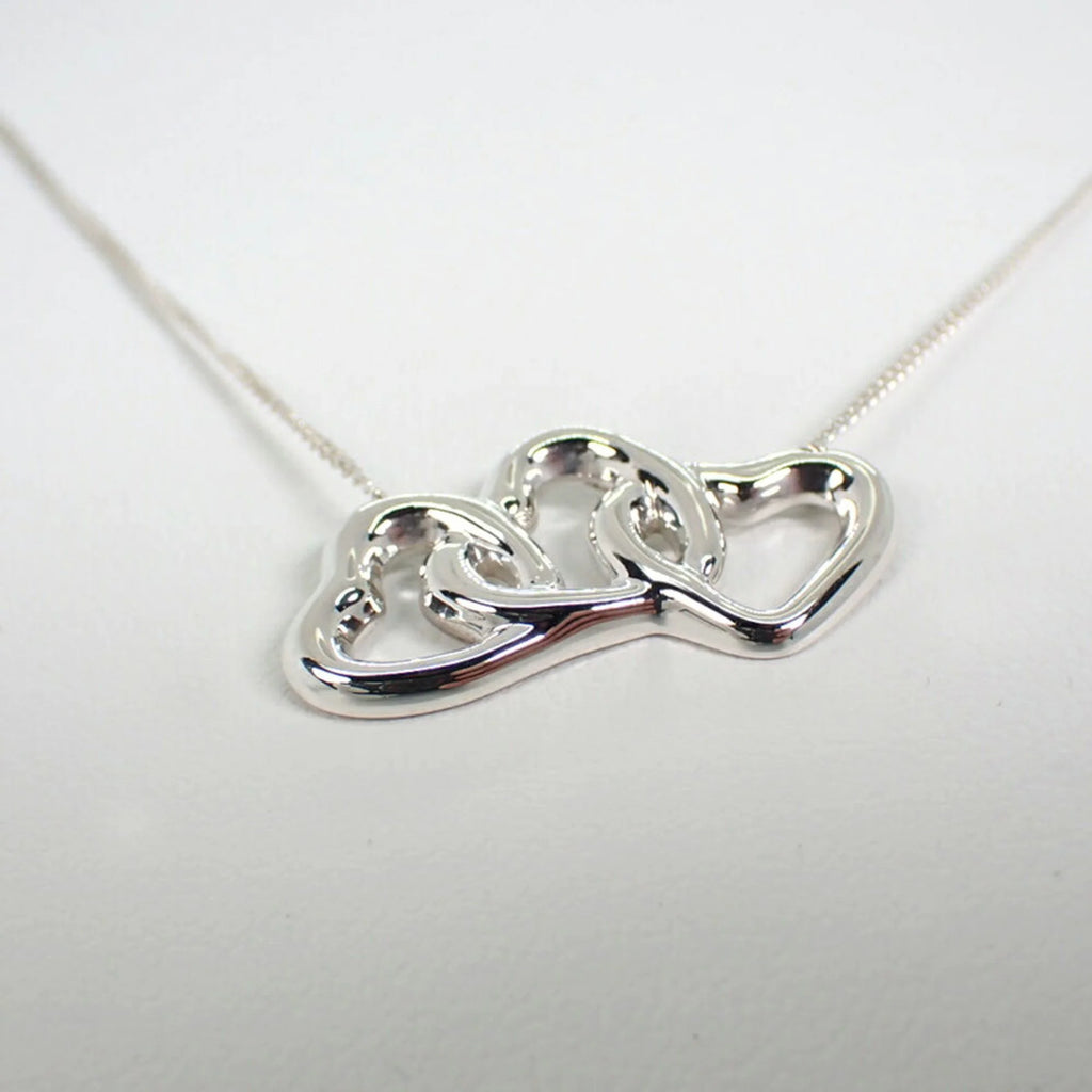 925 Triple Heart Pendant Necklace X8683