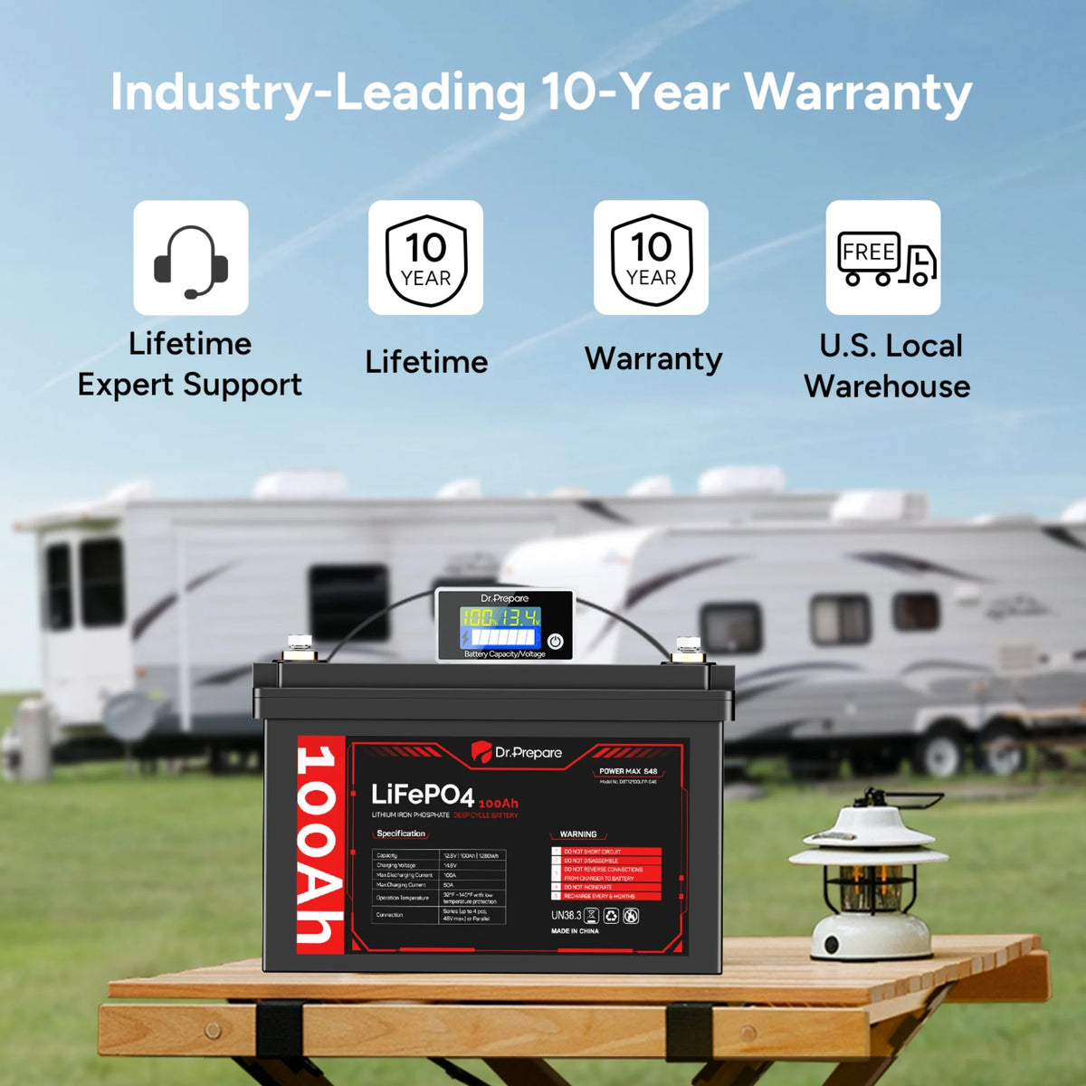 100Ah LiFePO4 Lithium Deep Cycle Battery Y932