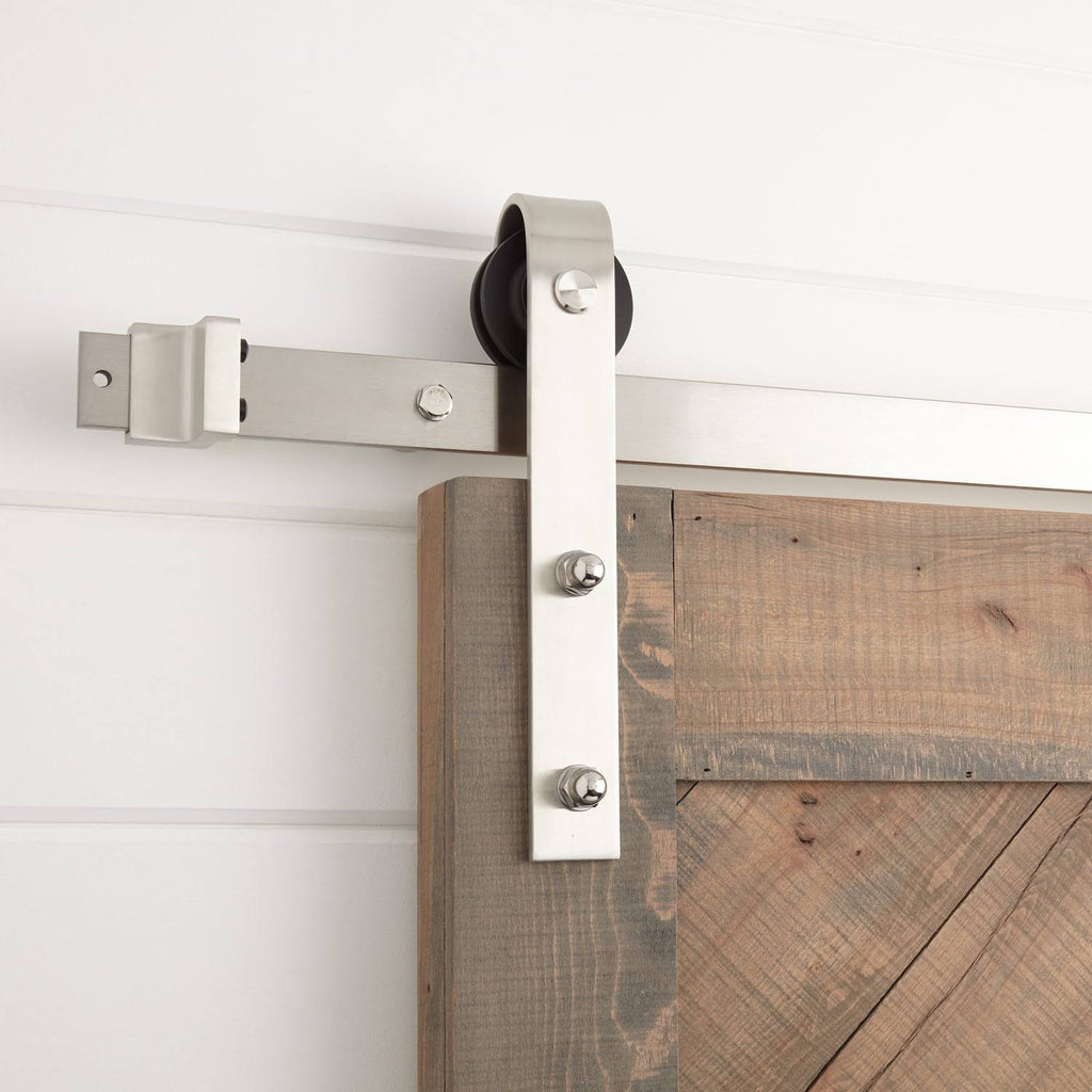 Black Steel Barn Door Hardware Kit with Soft Close E5911