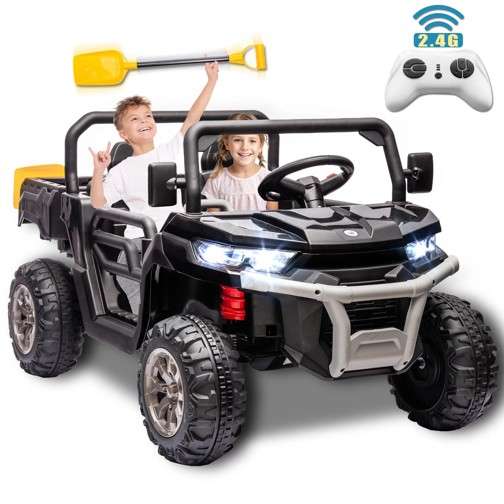 24V 2 Seater Kids Ride on Car Truck with Dump Bed and Remote Control A45264