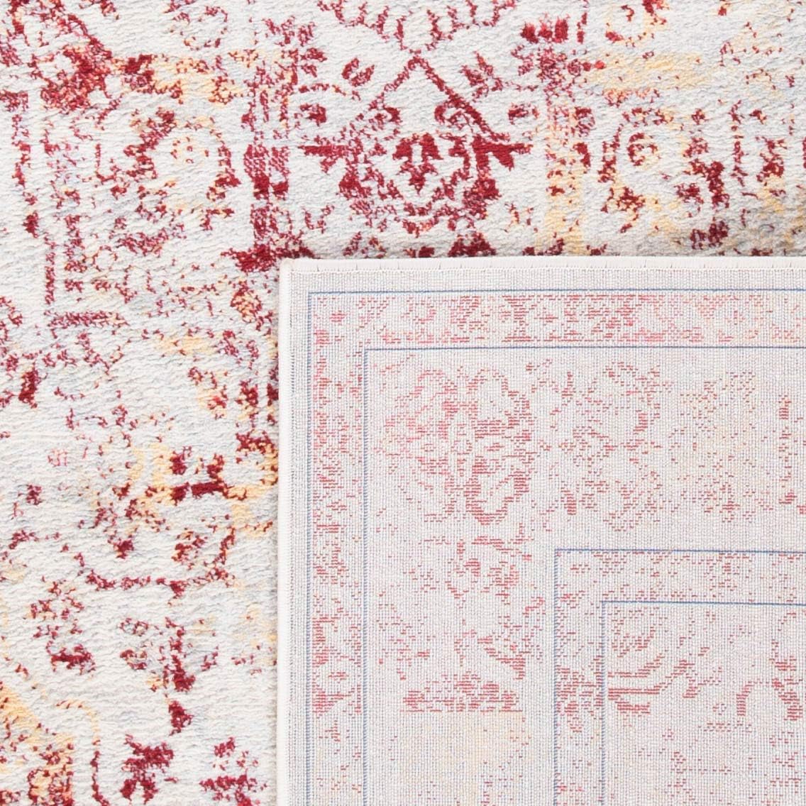 8' x 10' Red Blue Handmade Traditional Oriental Wool Area Rug Q70830
