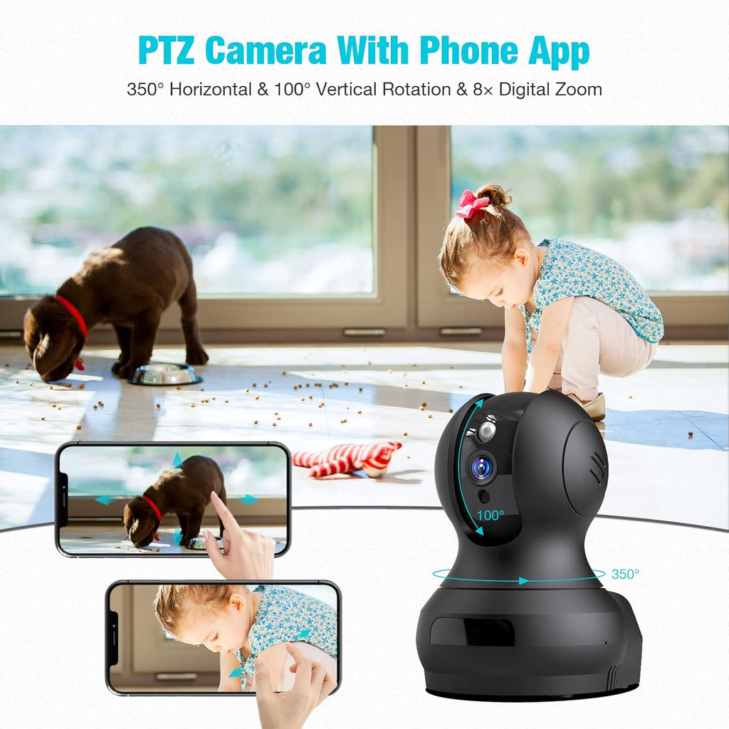 2K HD WiFi Pet Camera with Night Vision C44032