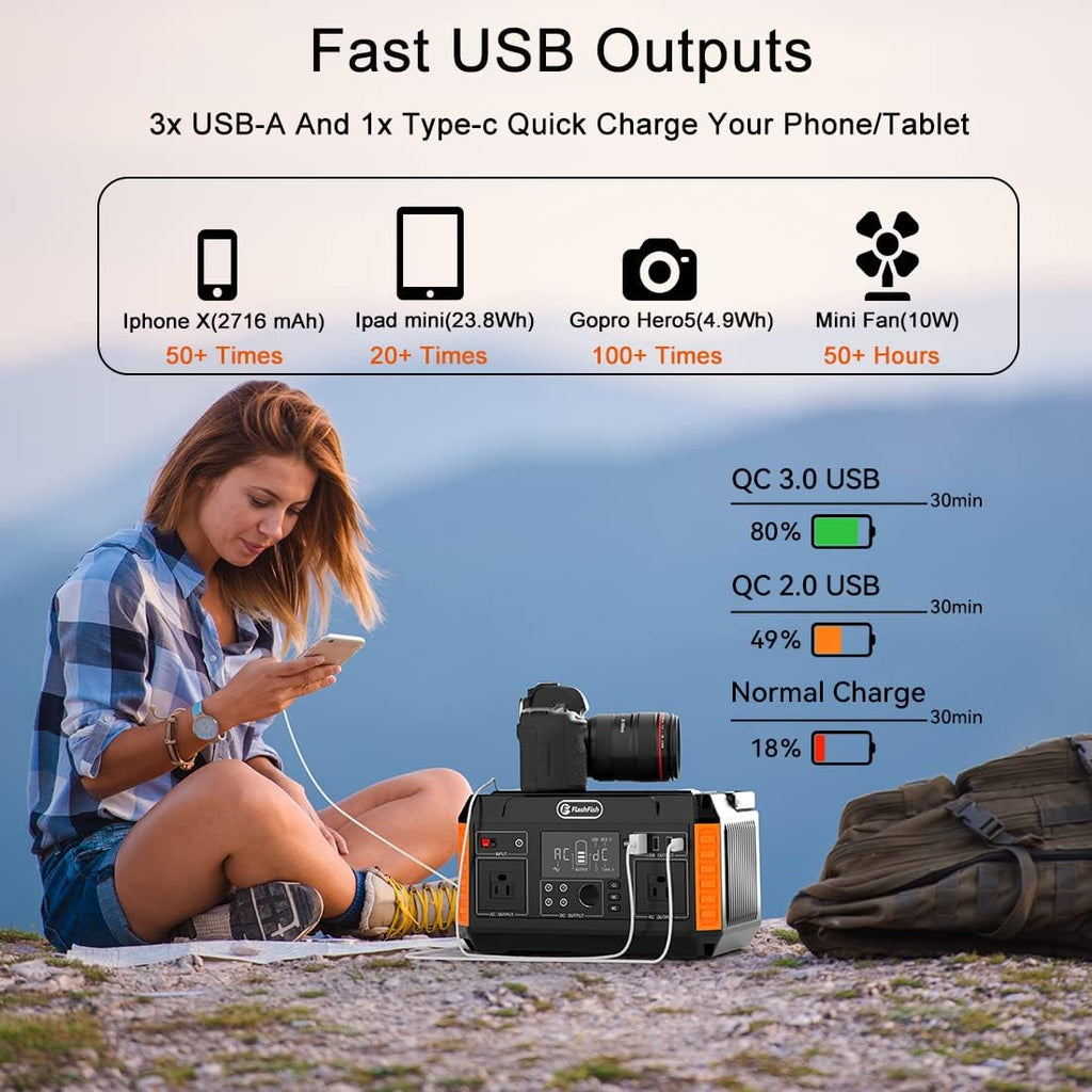 560W Portable Power Station with AC Outlets and USB Outputs K891